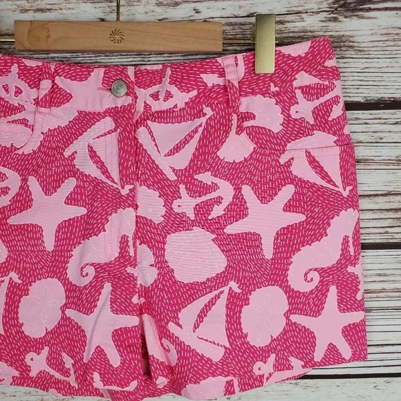 Lilly Pulitzer Womens Size 0 Pink Anchor, Sea Shell, Starfish Print Shorts - Picture 3 of 10